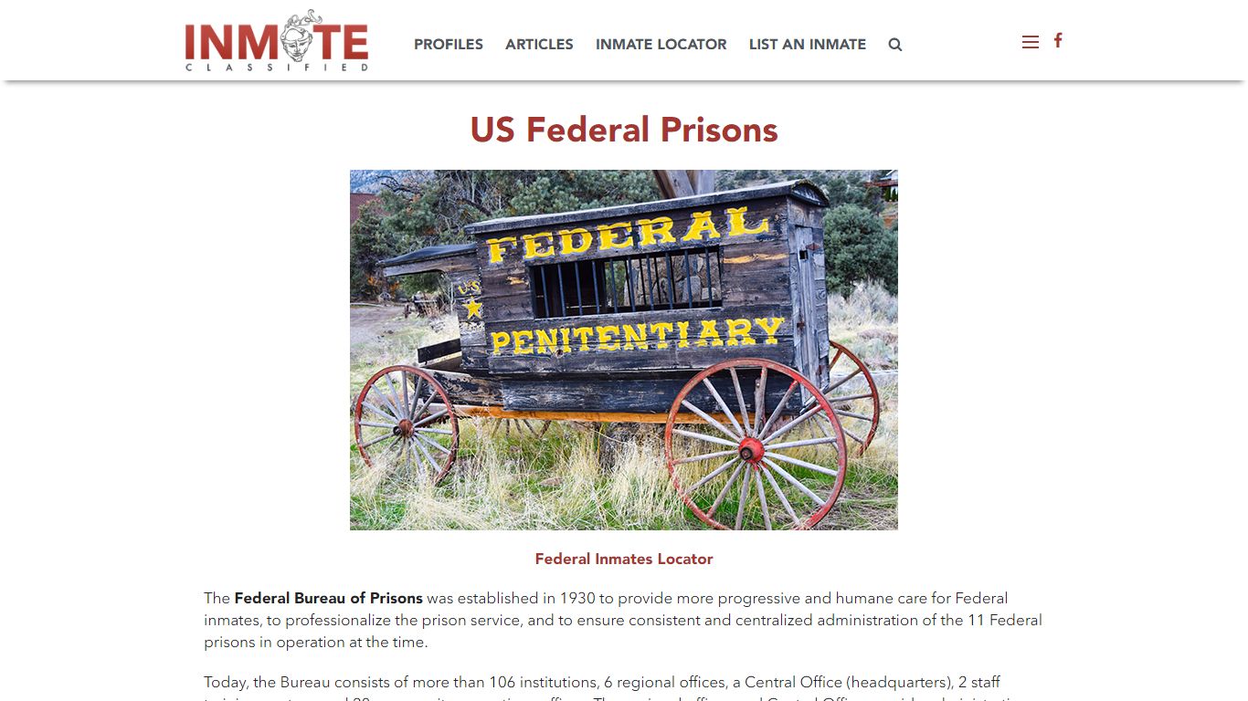 US Federal Prisons - Bureau of Prisons Inmate Locator